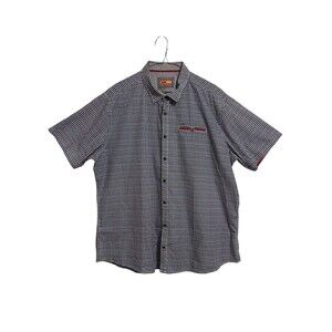 EMILI ADANI Mens Regular Fit Shirt Size 3XL Short sleeve Button Up